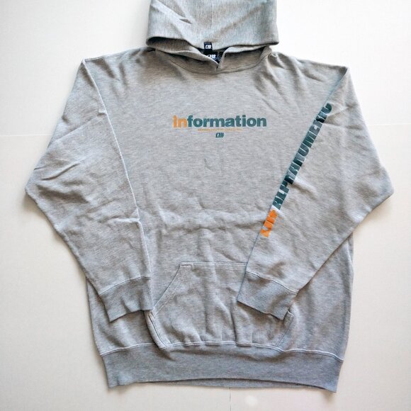 Alphanumeric Information Hoodie Sweatshirt Sweater Deadstock Vintage Skateboard - Picture 2 of 5